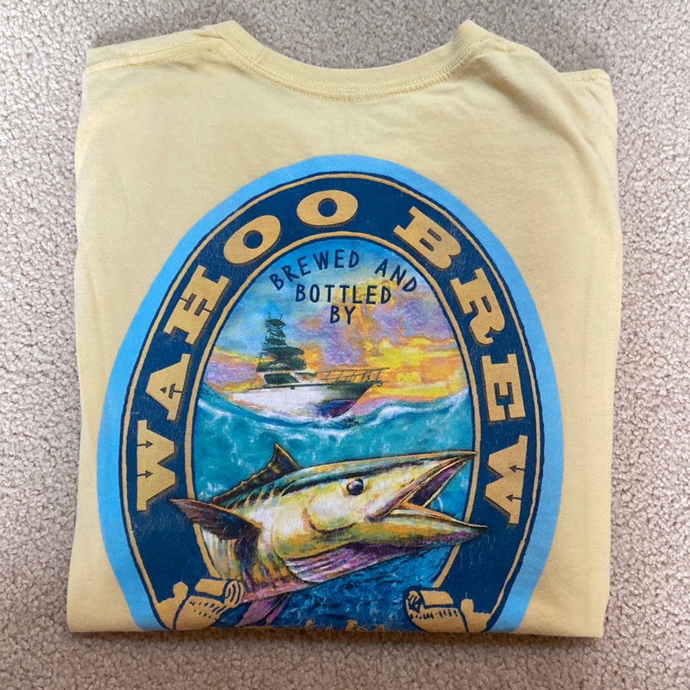 Salt life yellow long sleeve tee size M